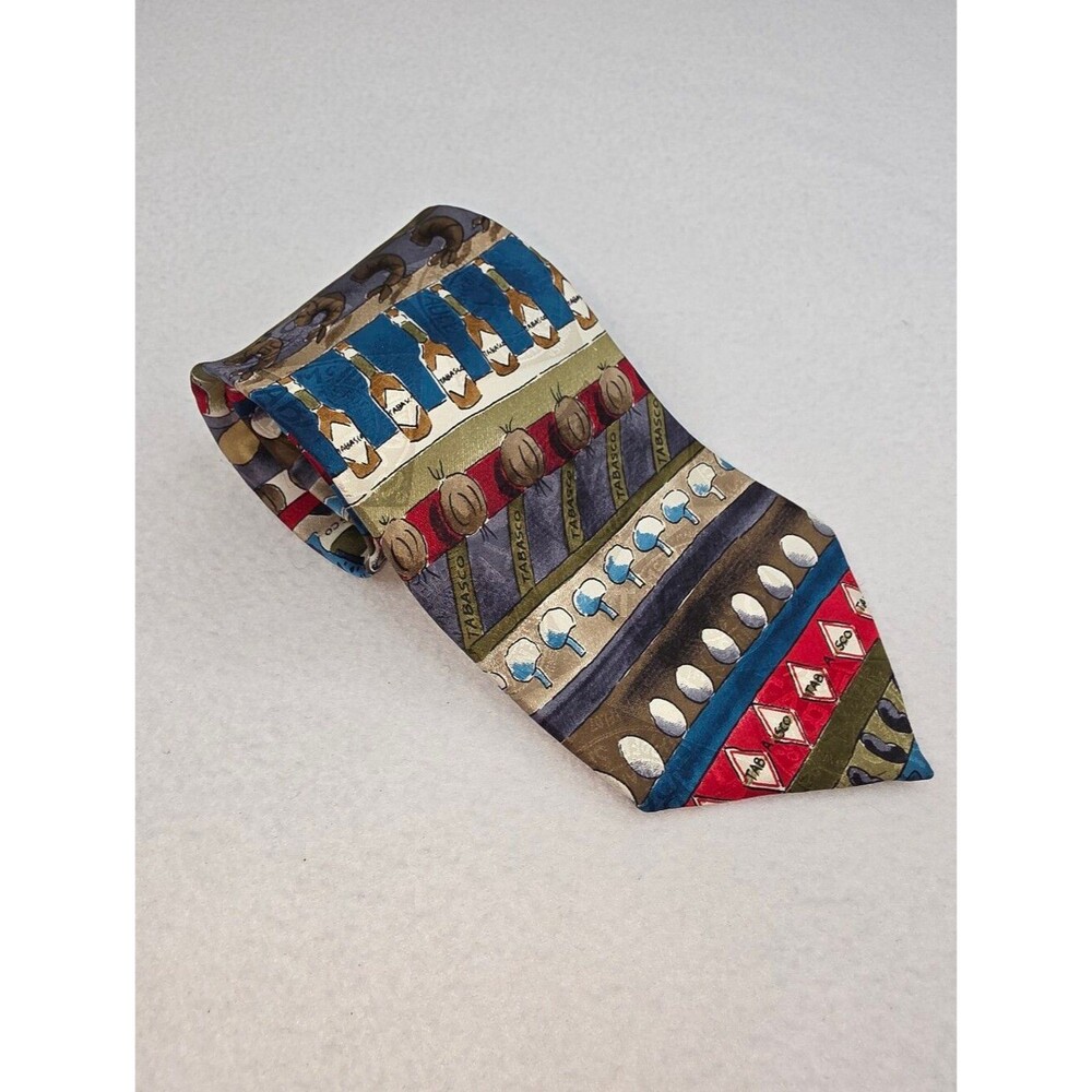 Tabasco Sauce Men's Silk Tie Necktie Logo Food Vintage 3985